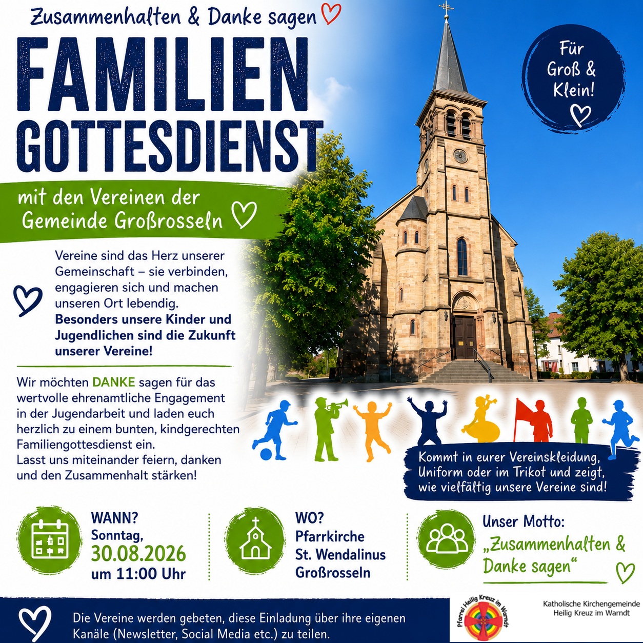 2026 Flyer Familiengottesdienst mit Logo 30.08. (c) Hl. Kreuz im Warndt 2026 Flyer Familiengottesdienst mit Logo 30.08.