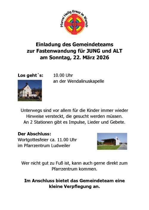 2026 Plakat Fastenwanderung 22.03