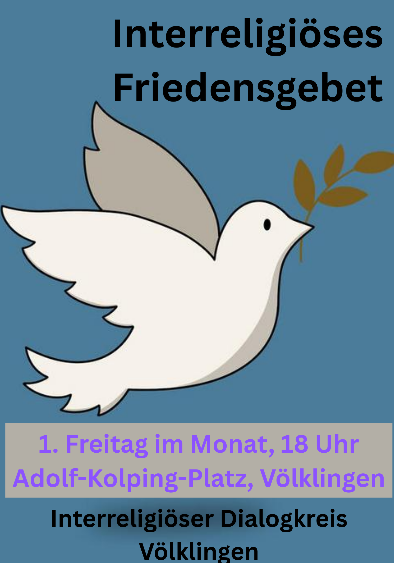 Einladung Interreligiöses Friedensgebet Völklingen