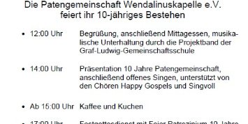 Tag des offen Denkmals 13.09.26 (c) Patengemeinschaft Wendalinuskapelle Tag des offen Denkmals 13.09.26